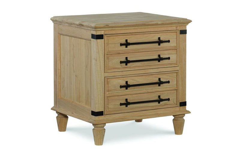 Farmhouse Chic 2 Drawer Nightstand