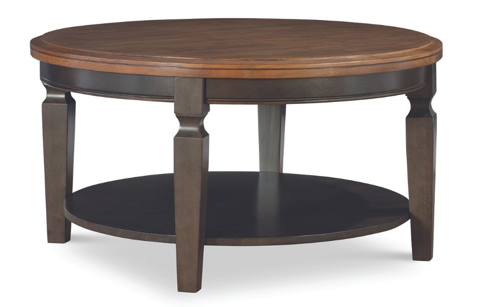 38" Vista Round Coffee Table Wood You Trinidad