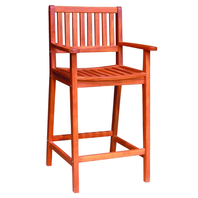 S-53925 Bar Stool With Arms | 30H | Oil Dipped