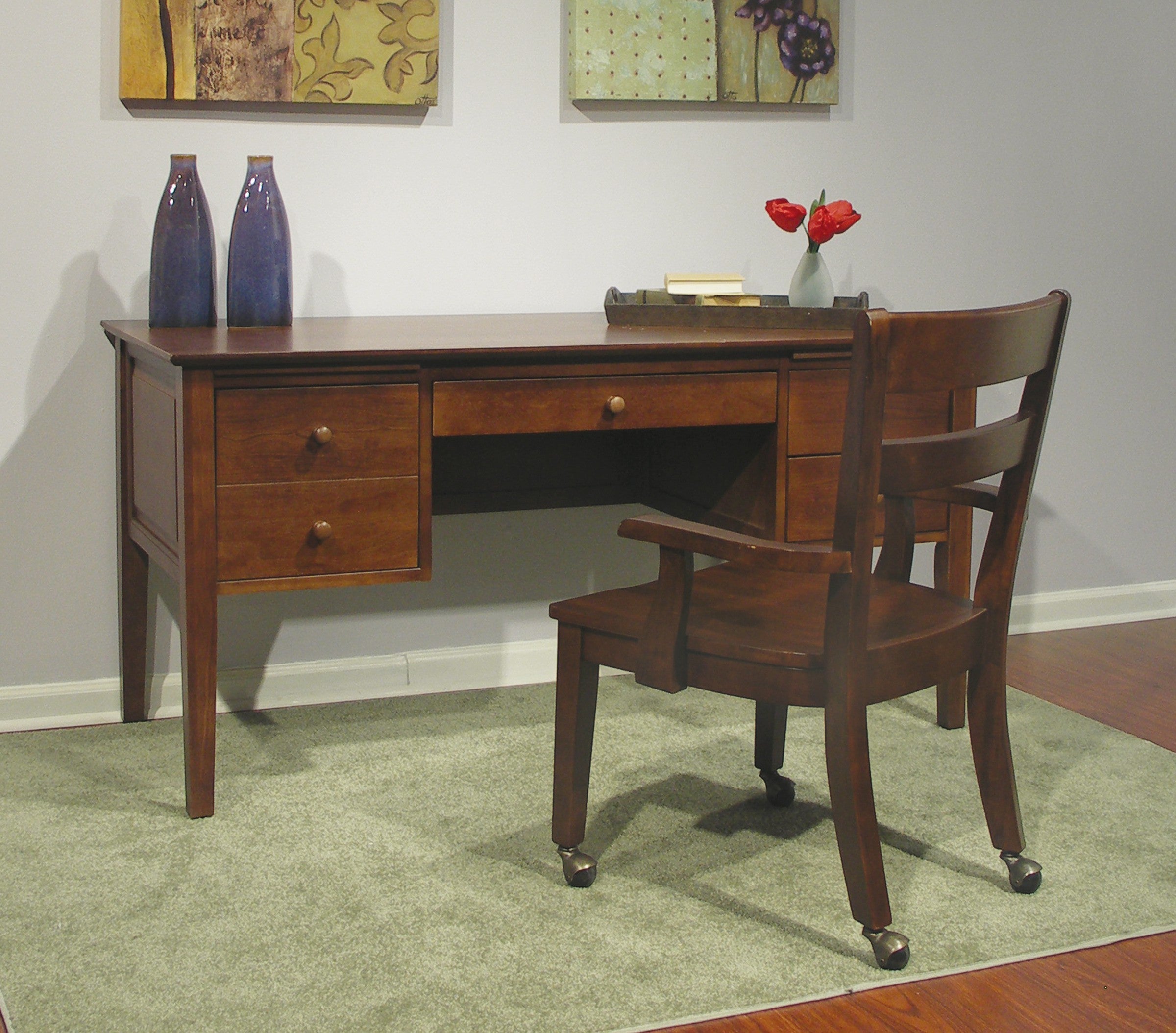 45" Lancaster 3 Drawer Desks