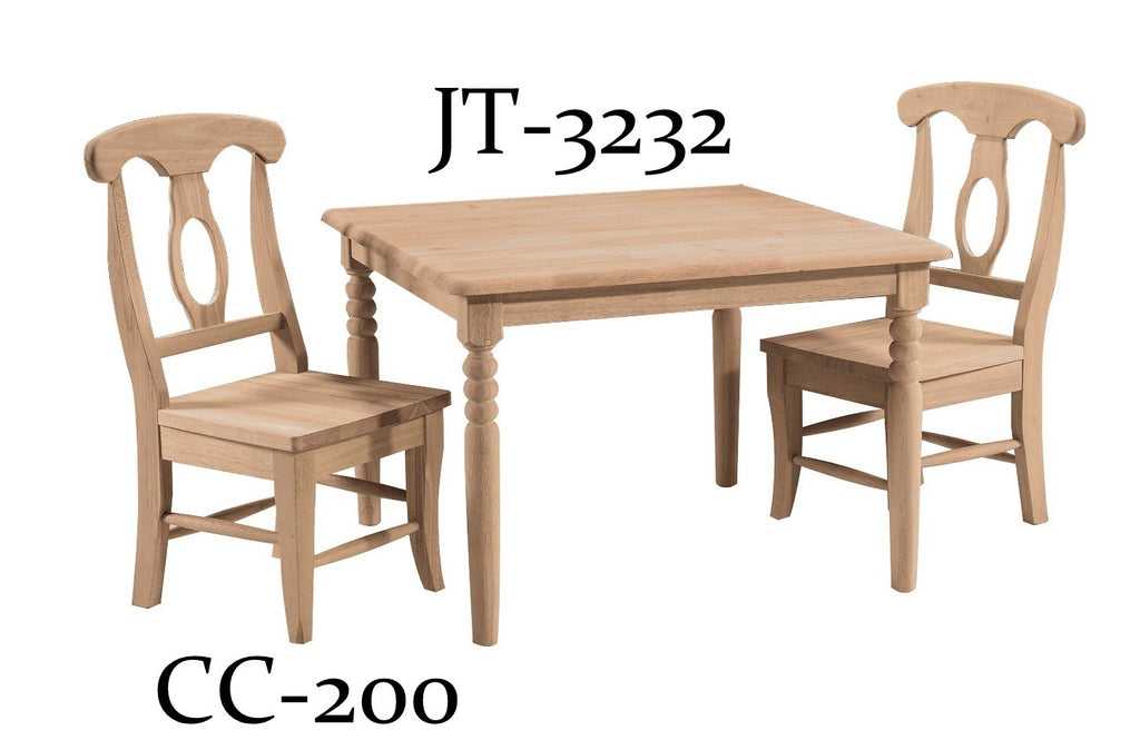 Unfinished kids table online and chairs