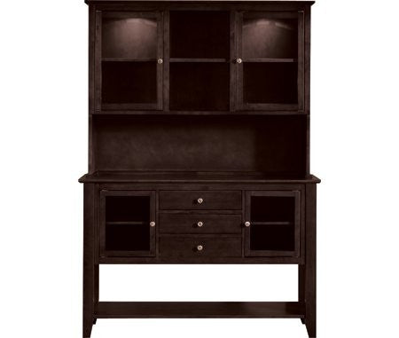 Cosmopolitan Hutch & Buffet - Dark Walnut