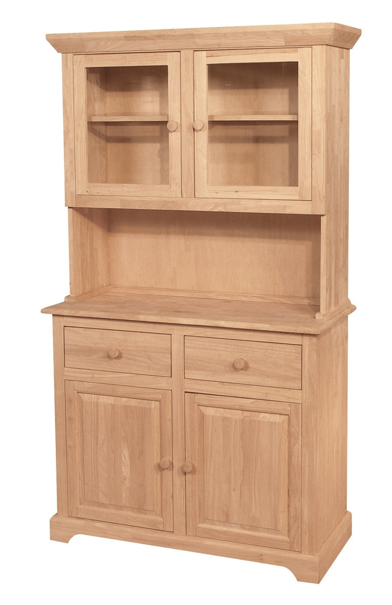 [41 Inch] Whitewood Shaker Buffet and Hutch